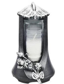 Γυάλινο Καντήλι Cortina Λουλούδι - Ασημί