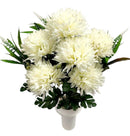 Βάζα για Μνήμα Χρυσάνθεμα 13 Κλαδιά (THIM12229-13) - Λευκό