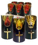 Ηλεκτρικό Κερί SUBITO C707 Μαύρο με Χρυσή Πλάτη Συσκευασία 6τμχ