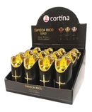 Ηλεκτρικό Κερί Cortina Rico Μαύρο με Κίτρινη Φλόγα Συσκευασία 12τμχ