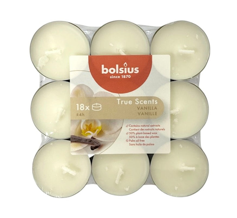 Αρωματικό Ρεσώ 4 Ωρών Bolsius True Scents 18άδα - Βανίλια