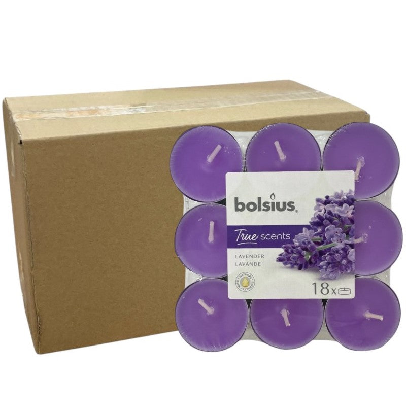 Αρωματικό Ρεσώ 4ωρών Bolsius True Scents 18άδα - Λεβάντα Κιβώτιο 8τμχ