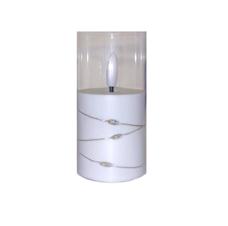 Ηλεκτρικό Κερί SUBITO GC711 με Αλυσίδα LED 100/55mm - Λευκό (THIM357)