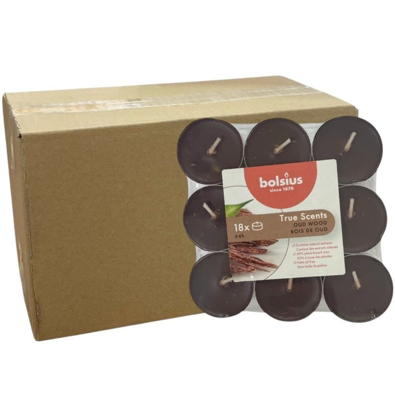 Αρωματικό Ρεσώ 4ωρών Bolsius True Scents 18άδα - Σανταλόξυλο Κιβώτιο 8τμχ