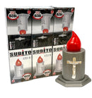 Ηλεκτρικό Κερί SUBITO Alteco S Ασημί με Κόκκινη Φλόγα Συσκευασία 6τμχ