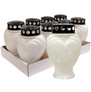 Μεγάλη Ηλεκτρική Πλαστική "Καρδιά" με Διακόπτη (Α' Ποιότητας) - Λευκό Κιβώτιο 8Τμχ