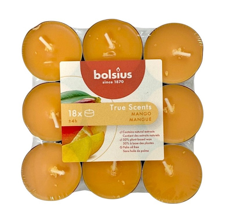 Αρωματικό Ρεσώ 4 Ωρών Bolsius True Scents 18άδα - Μάνγκο