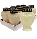 Μεγάλη Ηλεκτρική Πλαστική "Καρδιά" με Διακόπτη (Α' Ποιότητας) - Ιβουάρ Κιβώτιο 8Τμχ