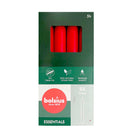 Κεριά  Κηροπηγίου με Φυσικό Vegan Κερί 170/20mm Bolsius 8άδα - Delicate Red