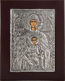 Εικόνα Μεταλλική με Επικάλυψη από Ασήμι - Παναγία Τσαμπίκα