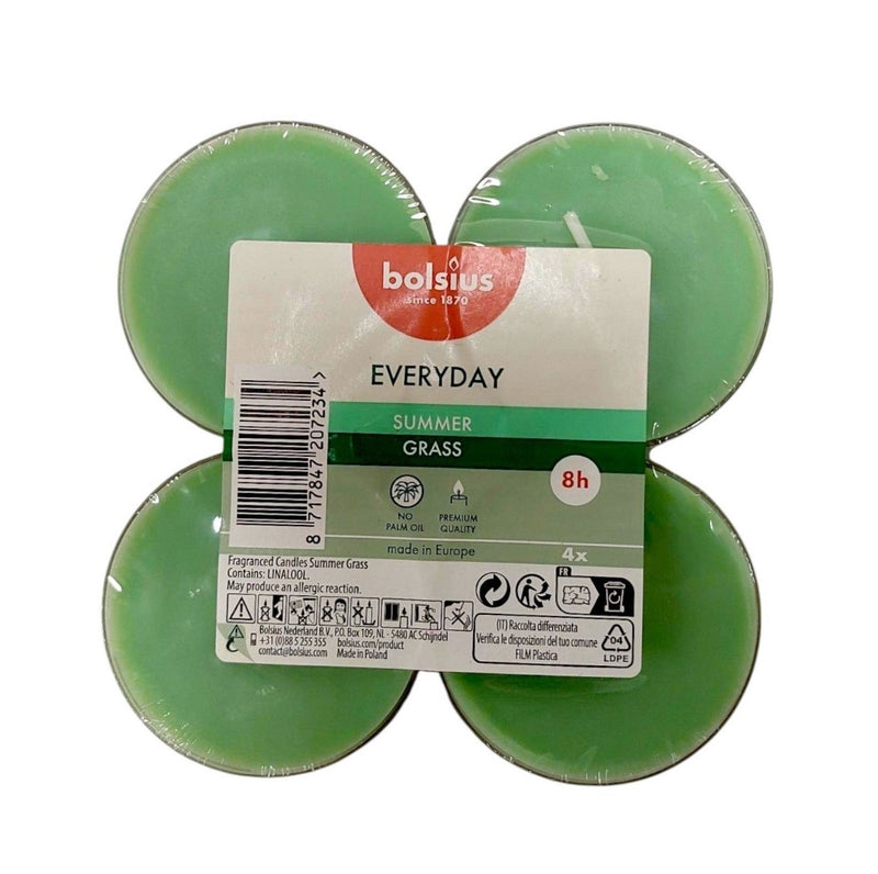 Αρωματικό Ρεσώ 8 Ωρών Clear Cup Bolsius Everyday Two-Tone 4άδα - Καλοκαιρινά Βότανα