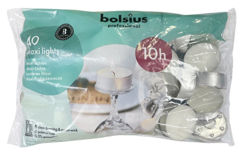 Ρεσώ 40άδα Bolsius Professional 10 Ωρών - Λευκό