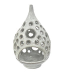 Κεραμικό Υαλόμενο Κηροπήγιο για Ρεσώ Σταγόνα με Κύκλους - Γρανίτη