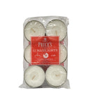 Ρεσώ 12άδα Maxi Prices Candles (A' ποιότητας) 10 Ωρών - Λευκό