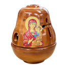 Καντήλι Κεραμικό "Καμπάνα" Yαλόμενο - Καφέ