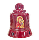 Καντήλι Κεραμικό "Εκκλησία" Υαλόμενο - Mπορντώ