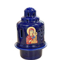 Καντήλι Κεραμικό "Βυζαντινό" Υαλόμενο - Μπλε