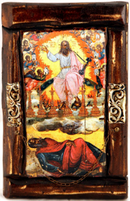 Ξύλινη Εικόνα με Μέταλλο 38x25cm (κωδ.Π12  )