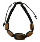 Kομποσκοίνι Αυξομειώσεις - Mαυρό με Καφέ Χάντρα (ΤΗΙΜ108)