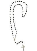 Κρεμαστός Σταυρός Λαιμού Ροζάριο - Μαύρο (ΤΗΙΜ162)