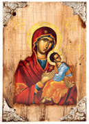 Ξύλινη Εικόνα με Μέταλλο 30x21cm (κωδ.Π16   )