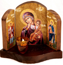 Ξύλινη Εικόνα Τρίπτυχο με βάση 30x25cm (κωδ. 1χ)