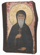 Εικόνα Χειροποίητη Ακανόνιστο ξύλο Μεικτή τεχνική-Άγιος Πατάπιος
