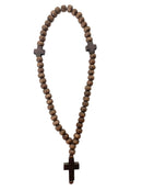 Κρεμαστό Αυτοκινήτου Ροζάριο - Καφέ (ΤΗΙΜ237)