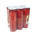 Κερί Διαρκείας 60Τ Ιταλικής Παραφίνης Ά Ποιότητας 6 Hμερών - Κόκκινο (Κιβώτιο 6τμχ)