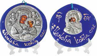 εικόνα σε μπλε γυαλί