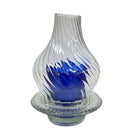 Καντήλι Γυάλινο "Μαργαρίτα"- Διάφανο με Μπλε Καντηλόκουπα