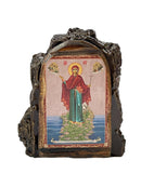 Φλούδα με Απεικόνιση Της Παναγίας Διακοσμημένη Μικρή - (ΤΗΙΜ3142)