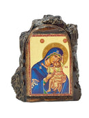 Φλούδα με Απεικόνιση Της Παναγίας Διακοσμημένη Μικρή - (ΤΗΙΜ3142)