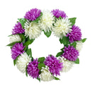 Στεφάνι Χρυσάνθεμο 28cm (ΤΗΙΜ36003) - Μωβ με Λευκό