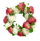 Στεφάνι Χρυσάνθεμο 28cm (ΤΗΙΜ36003) - Ροζ με Λευκό