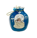 Διακοσμητικό Ρόδι με Απεικόνιση Της Παναγίας 8/6.5cm - Γαλάζιο (ΤΗΙΜ2709)