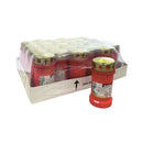 Κερί Διαρκείας Bolsius 3 Hμερών με Καπάκι - Κόκκινο (Κιβώτιο 24τμχ)