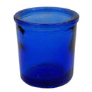 Καντηλόκουπα γυάλινη με Σταυρό - Μπλε (THIM1148-BLUE)