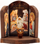 Ξύλινη Εικόνα Τρίπτυχο με βάση 40x38cm (κωδ. ΣΚ)