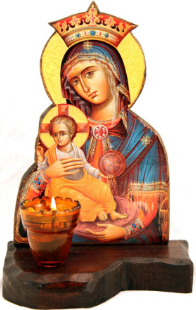 Ξύλινη Εικόνα Μπομπονιέρα 12x7cm (κωδ. Ν8 )