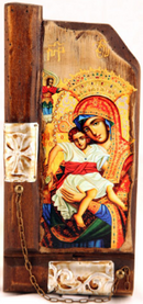 Ξύλινη Εικόνα με Μέταλλο 29x14cm (κωδ.Π9 )