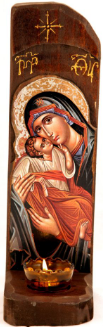 Ξύλινο  Καντήλι 30x10cm (κωδ. Ν9)