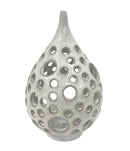 Κεραμικό Υαλόμενο Κηροπήγιο για Ρεσώ Σταγόνα με Κύκλους - Γρανίτη