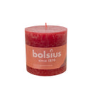 Κερί Κορμός Ρουστίκ Bolsius 100/100mm-Delicate Red