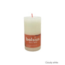 Κερί Κορμός Ρουστίκ Bolsius 130/68mm-Cloudy White