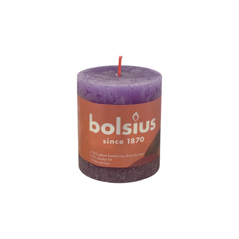 Κερί Κορμός Ρουστίκ Bolsius 80/68mm-Vibrant Violet