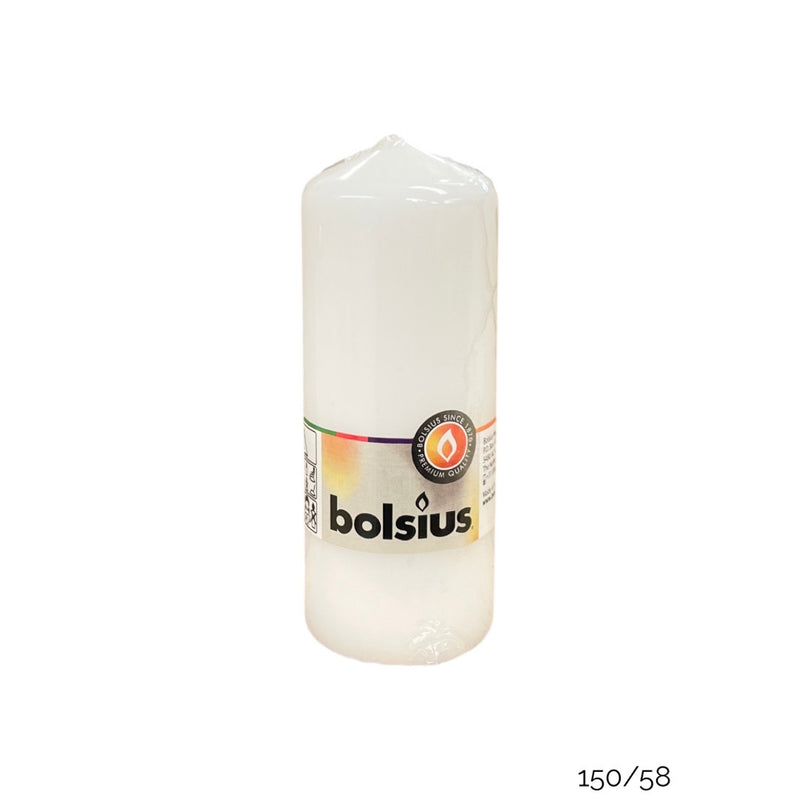Κερί Κορμός Bolsius 150/58mm - Λευκό