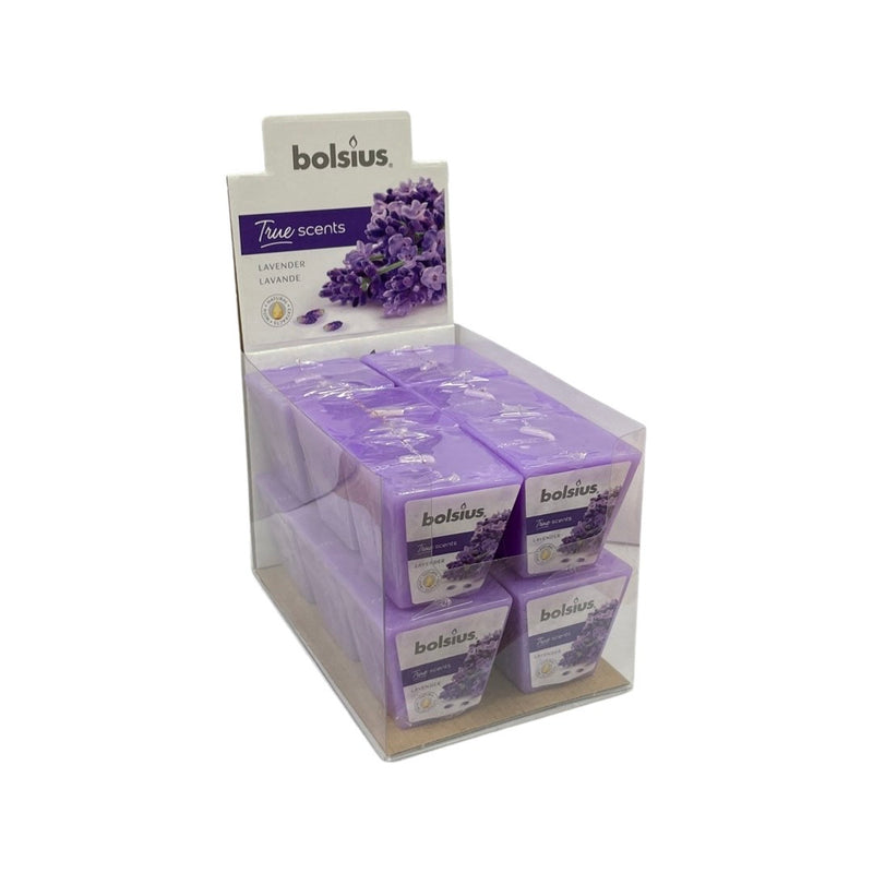 Αρωματικό Κεράκι Τετράγωνο 48/48mm Bolsius True Scents - Λεβάντα