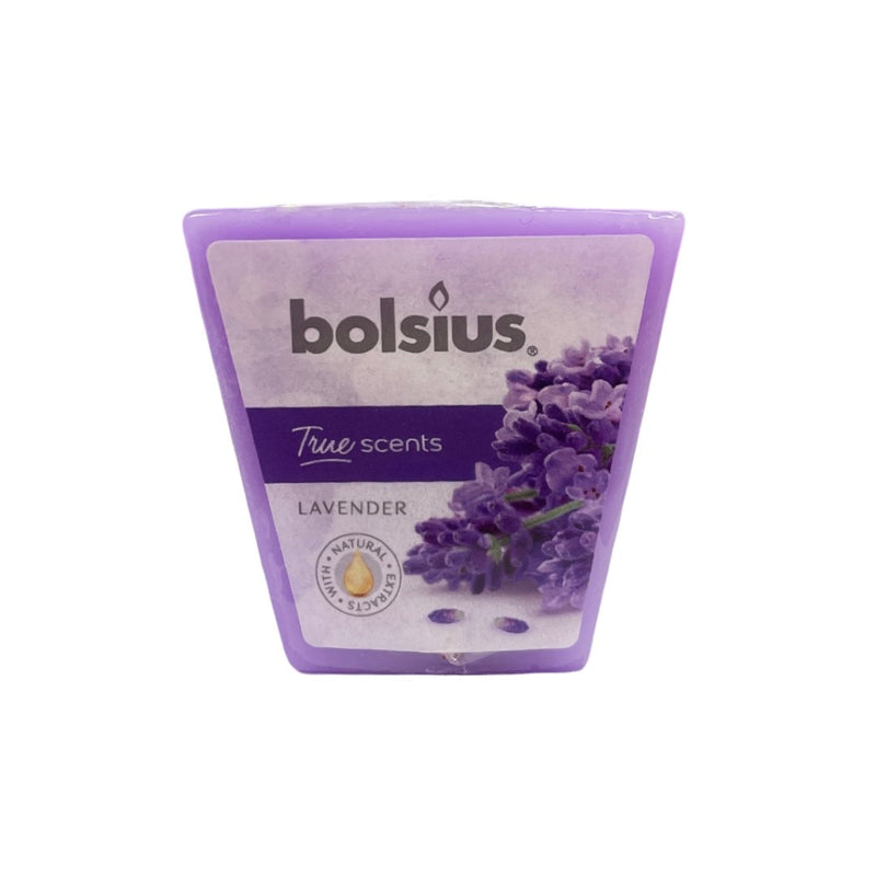 Αρωματικό Κεράκι Τετράγωνο 48/48mm Bolsius True Scents - Λεβάντα