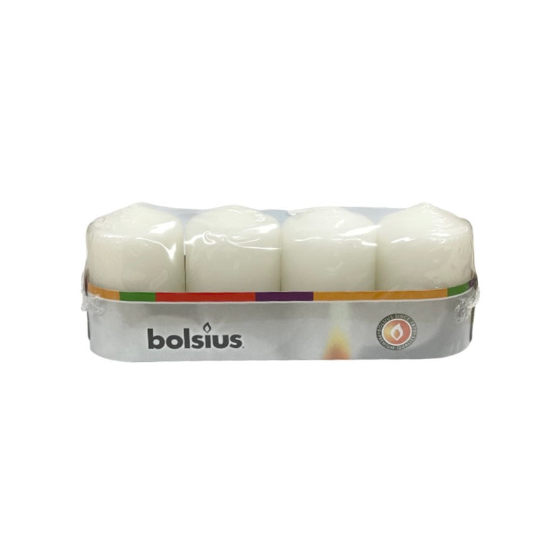 Κερί Κορμός Bolsius 60/40mm 4άδα - Λευκό